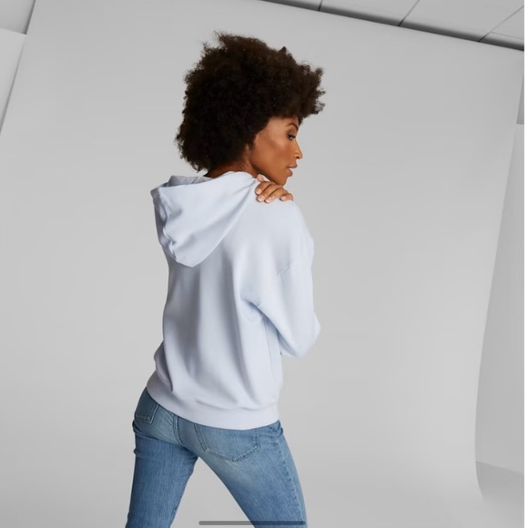 Puma Rebel Terry Woman’s Hoodie Sweatshirt Arctic ice - Picture 3 of 11